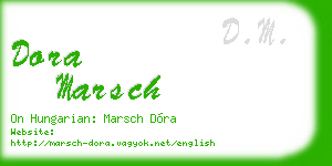 dora marsch business card